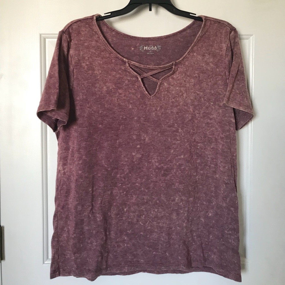 Pink acid wash shirt